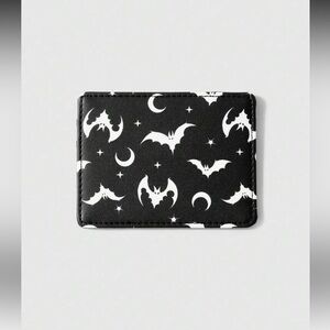 SHEIN Black and White Bat Design Card Holder